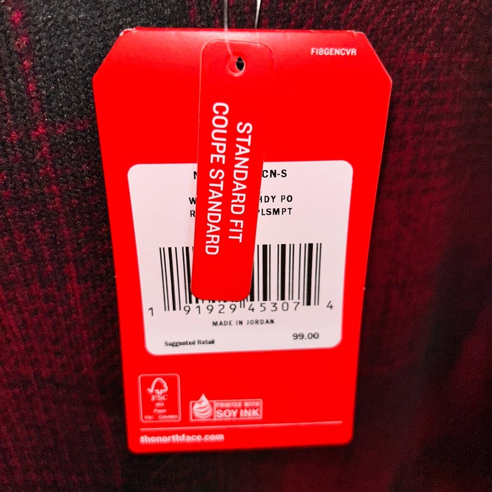 North Face NWT Buffalo check